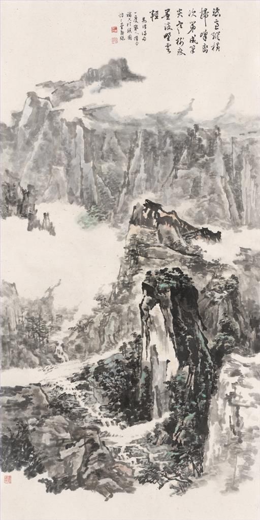 Hu Kefeng's Contemporary Chinese Painting - Cidifeng Mountain