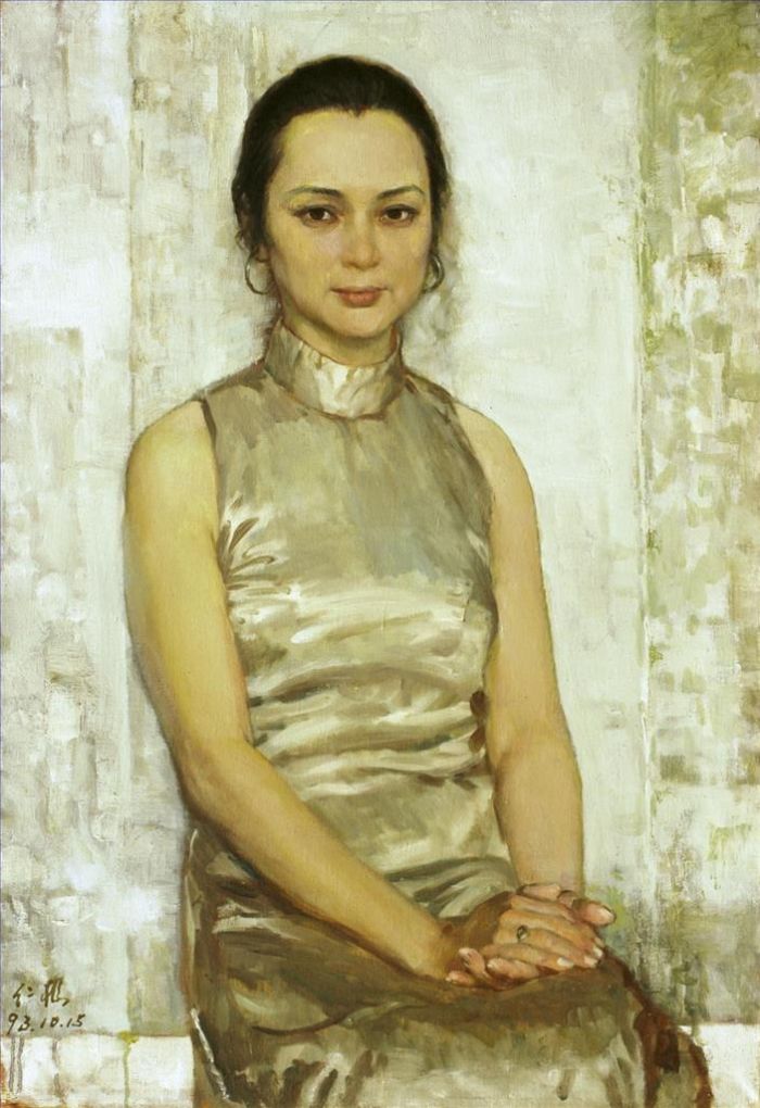 Hu Renqiao's Contemporary Oil Painting - Silver