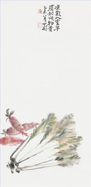 Contemporary Artwork by Hu Xiaogang - Painting of Flowers and Birds in Traditional Chinese Style
