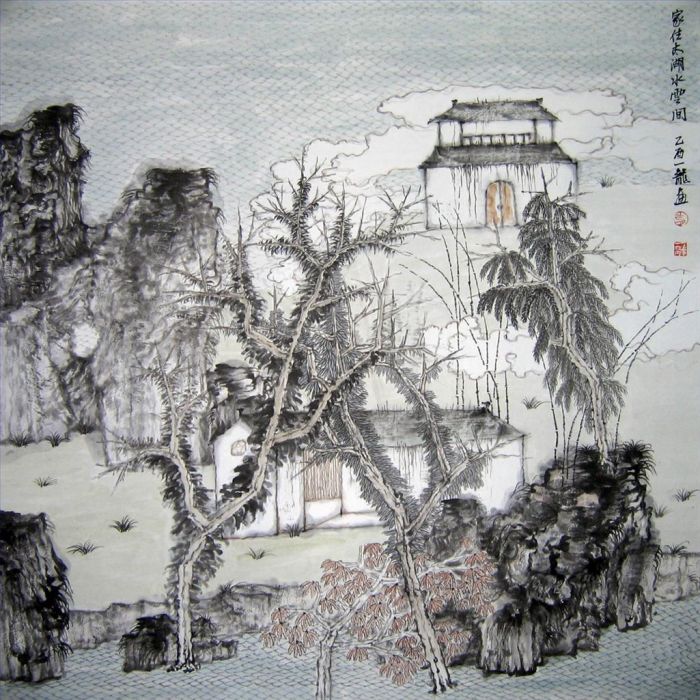 Hu Yilong's Contemporary Chinese Painting - Live Near Taihu Lake