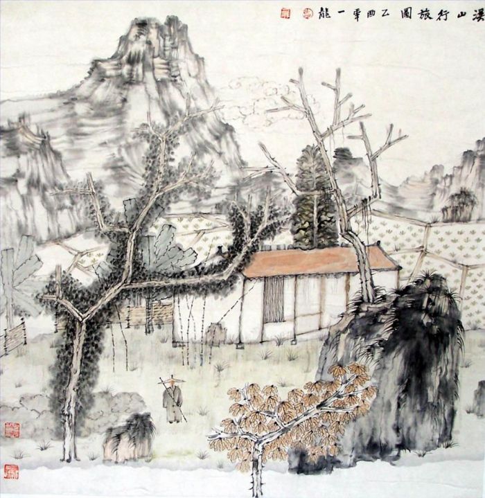 Hu Yilong's Contemporary Chinese Painting - Journey to The Mountain