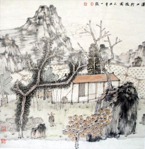 Contemporary Artwork by Hu Yilong - Journey to The Mountain