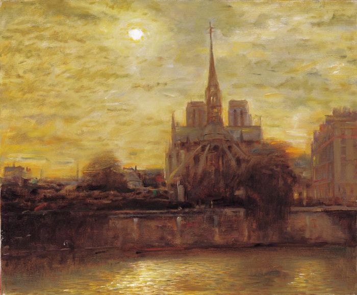 Hu Zhenyu's Contemporary Oil Painting - Notre Dame De Paris