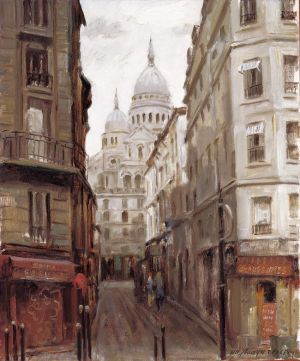 Contemporary Oil Painting - The Sacre Coeur Basilica