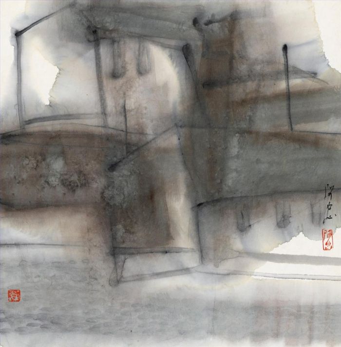 Huang Azhong's Contemporary Chinese Painting - Empty and Dim