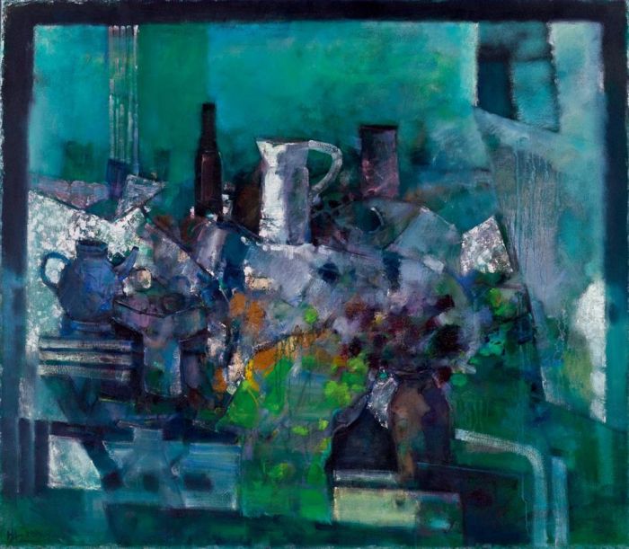 Huang Azhong's Contemporary Oil Painting - Green