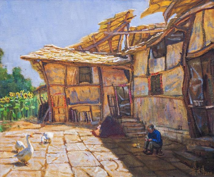 Huang Dewei's Contemporary Oil Painting - Warm Home