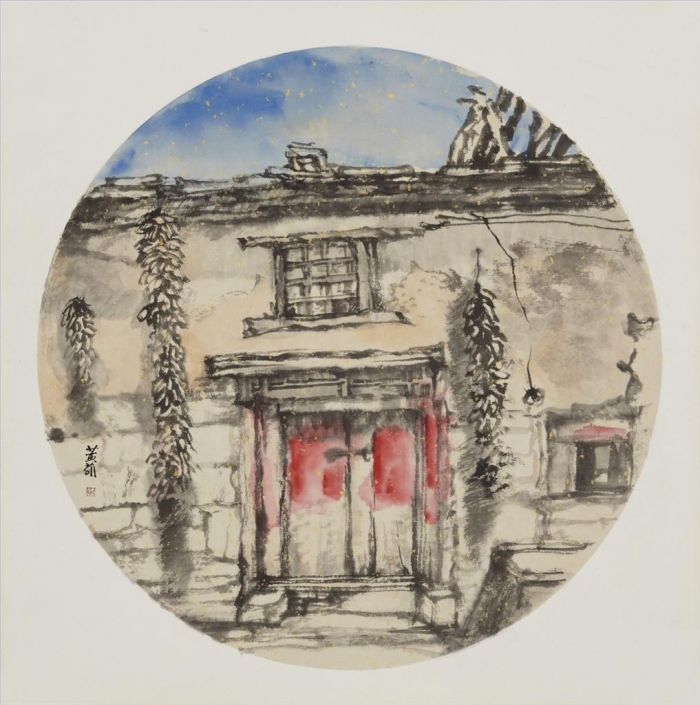 Huang Fei's Contemporary Chinese Painting - Circular Fan