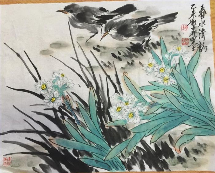 Huang Rusen's Contemporary Various Paintings - Spring Riverside