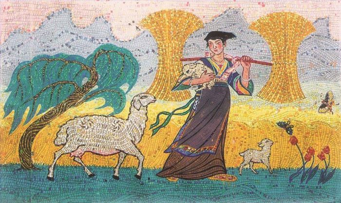 Huang Yun's Contemporary Various Paintings - Shepherd