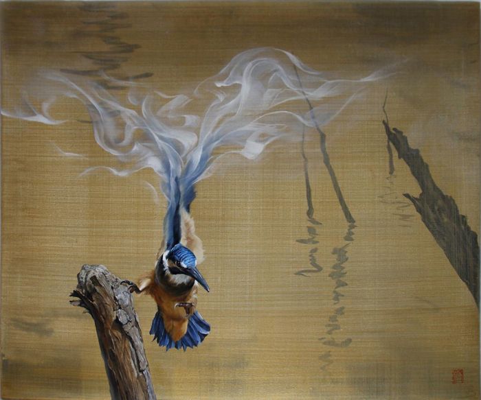 Huo Ming's Contemporary Oil Painting - The Wing of Phoenix