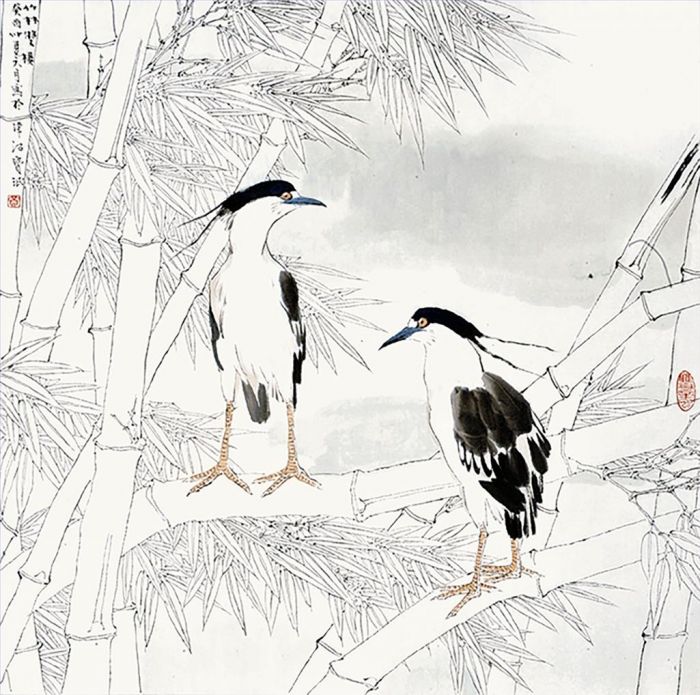 Jia Baomin's Contemporary Chinese Painting - Painting of Flowers and Birds in Traditional Chinese Style 2