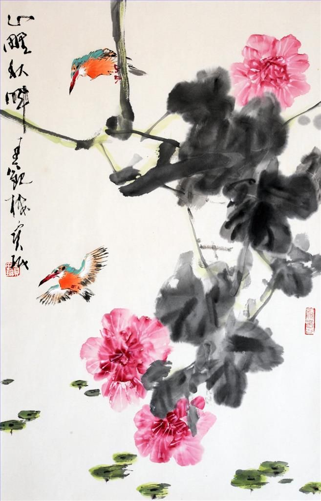 Jia Baomin's Contemporary Chinese Painting - Painting of Flowers and Birds in Traditional Chinese Style 3