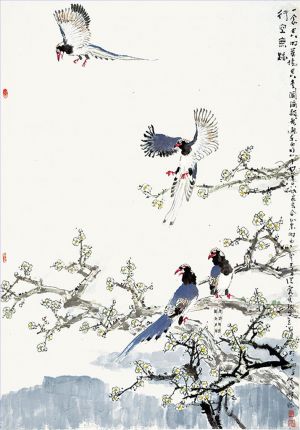 Contemporary Chinese Painting - Painting of Flowers and Birds in Traditional Chinese Style 5
