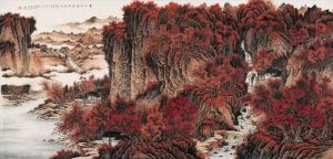 Contemporary Chinese Painting - Red All Over The Mountains