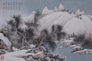 Contemporary Artwork by Jia Guoying - Snow in The Mountain Area