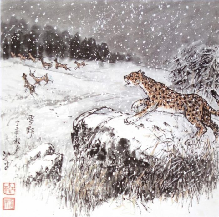 Jiang Ping's Contemporary Chinese Painting - Snow in The Wildness