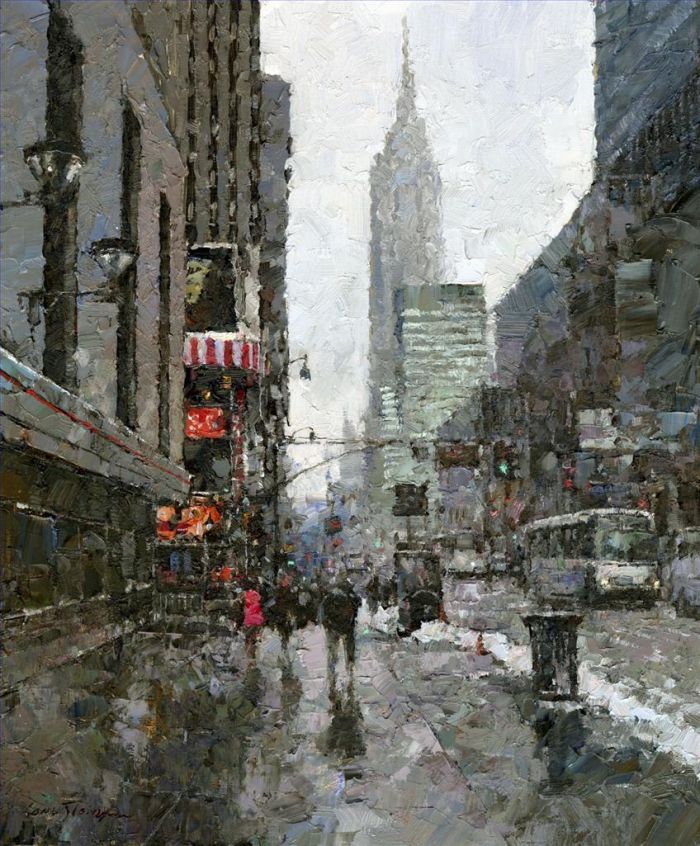 Jiang Xiaosong's Contemporary Oil Painting - 34 Street