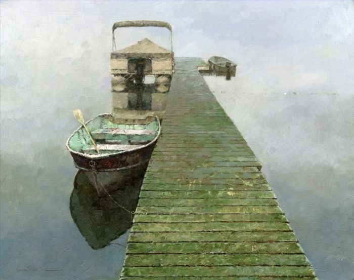 Jiang Xiaosong's Contemporary Oil Painting - Morning Fog