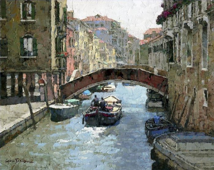 Jiang Xiaosong's Contemporary Oil Painting - The Morning of Venice