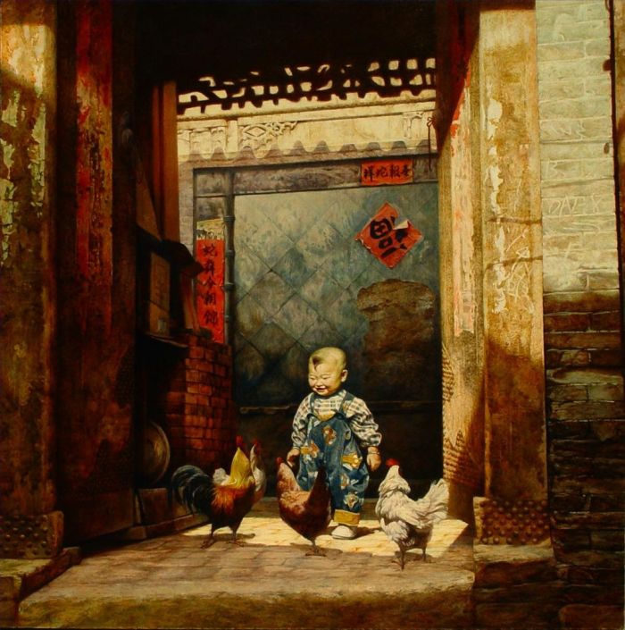 Jin Yu's Contemporary Oil Painting - At Noon