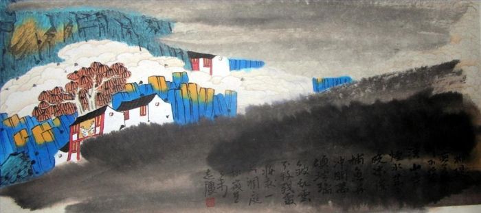 Jin Zhiqiang's Contemporary Chinese Painting - Landscape 3