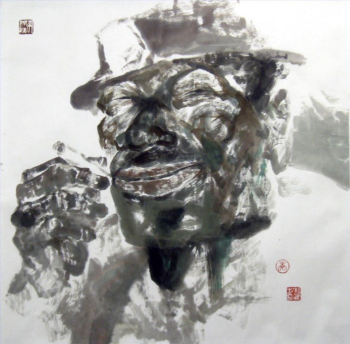 Kang Yifeng's Contemporary Chinese Painting - Miner