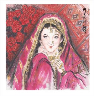 Contemporary Chinese Painting - Indian Bride