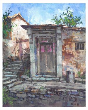 Contemporary Artwork by Li Dezhen - Residents in Taihang Mount