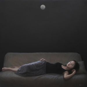 Contemporary Artwork by Li Huaqi - Tranquility Night Reflection