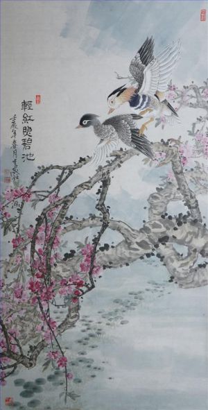 Contemporary Artwork by Li Jingshi - Painting of Flowers and Birds in Traditional Chinese Style