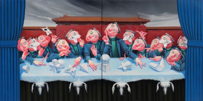 Li Jisen's Contemporary Oil Painting - Design of Dinner