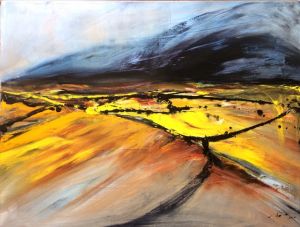 Contemporary Oil Painting - The Breath of Highland Barley