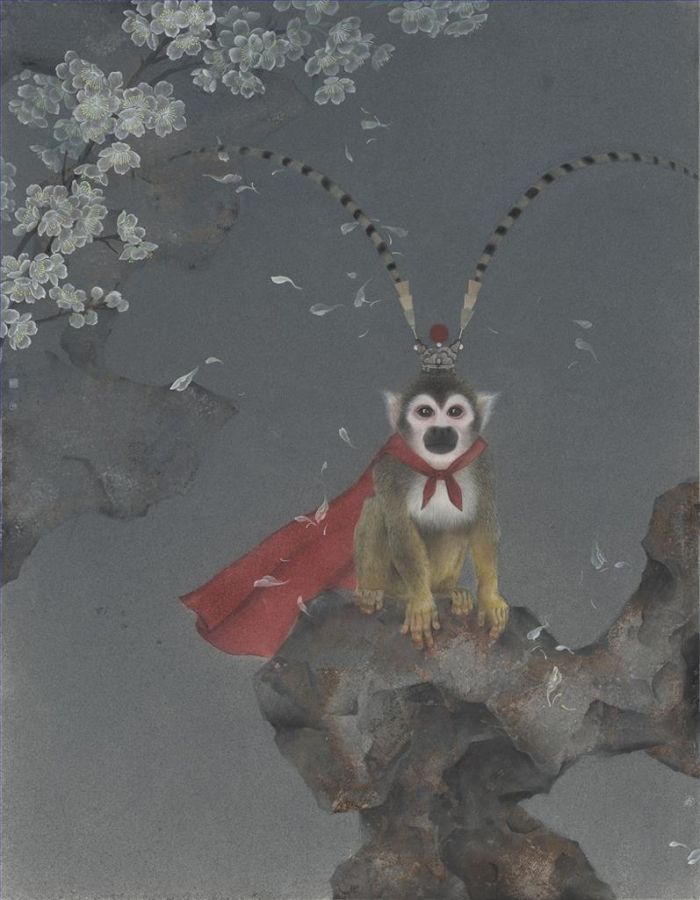 Li Na's Contemporary Oil Painting - Sun Wukong
