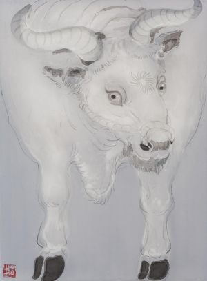 Contemporary Artwork by Li Wenfeng - Representing The Twelve Earthly Branches Series Cattle