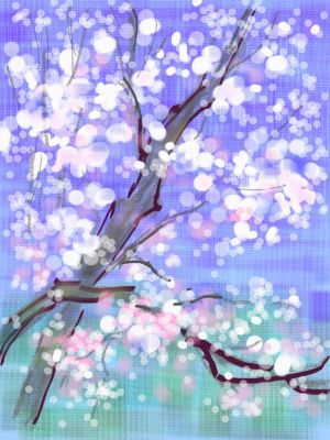 Contemporary Artwork by Li Feini - Spring Flowers