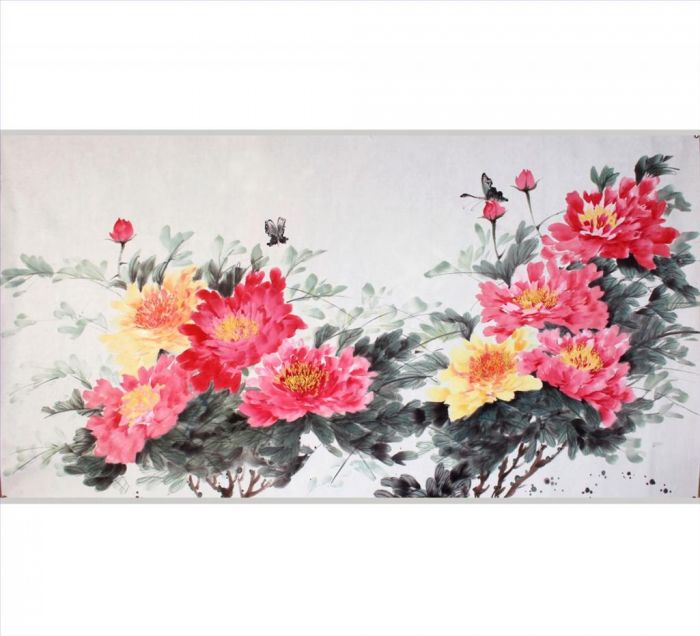 Li Xianjun's Contemporary Chinese Painting - Peony