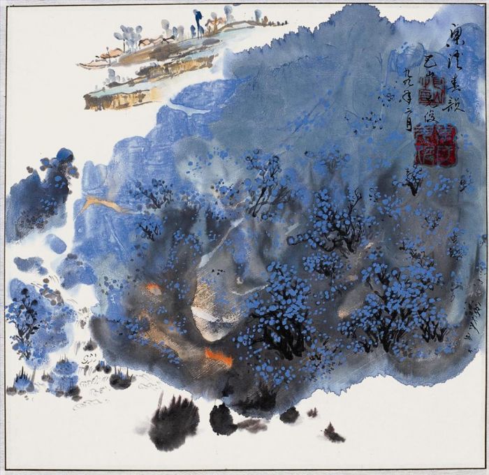 Li Xianjun's Contemporary Chinese Painting - Spring in Liangxi Stream
