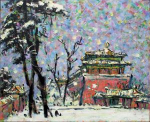 Contemporary Oil Painting - Snow in Beijing