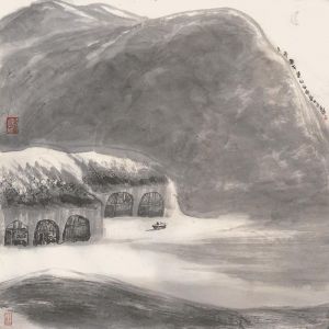 Contemporary Chinese Painting - Moon Rises From Dongshan