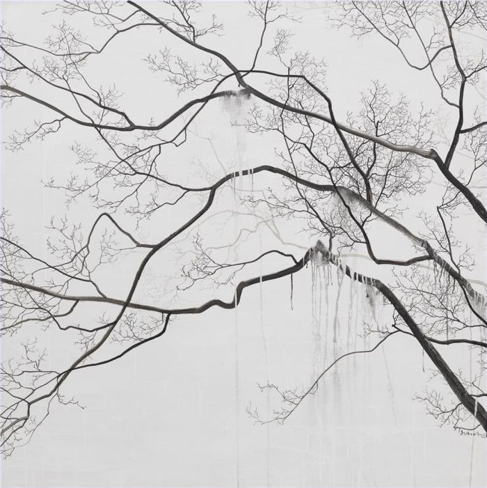 Lian Xueming's Contemporary Oil Painting - Branch in The Forest