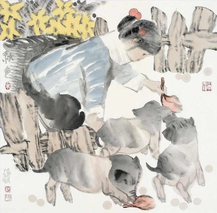 Liang Peilong's Contemporary Chinese Painting - Autumn