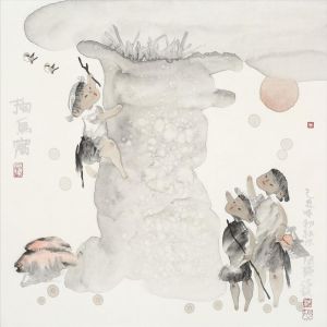 Take Bird Eggs Out of A Nest - Contemporary Chinese Painting Art