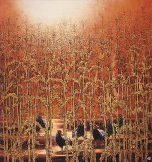 Contemporary Artwork by Liang Shimin - Corn Farm