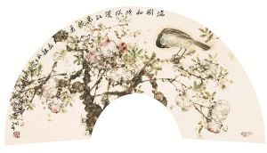 Contemporary Artwork by Liang Shimin - Fan of A Blooming Tree