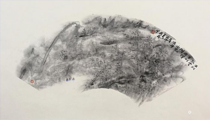Lin Maosen's Contemporary Chinese Painting - Like Rain Like Mist