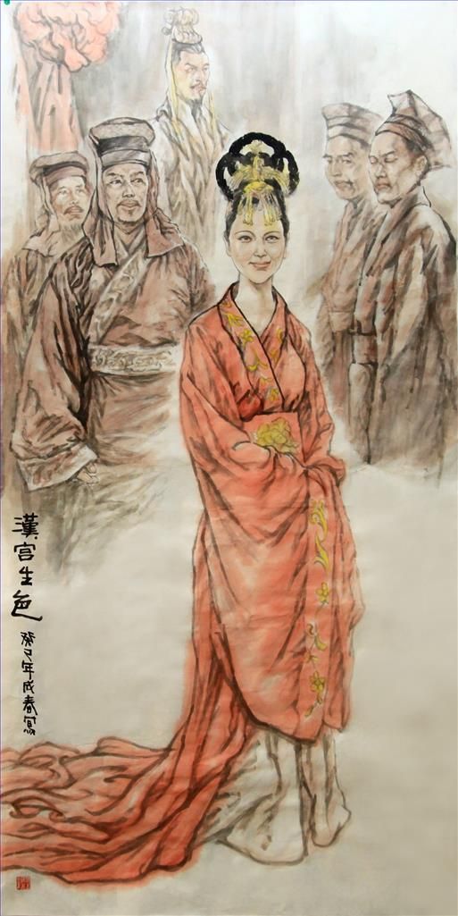 Liu Chengchun's Contemporary Chinese Painting - A Beauty in Han Dynasty