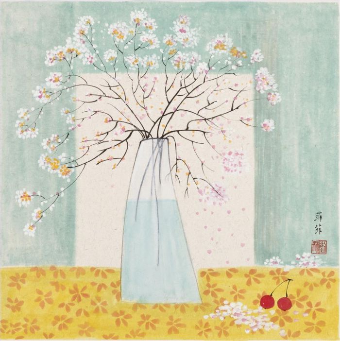 Liu Feifei's Contemporary Chinese Painting - The Imagine of Flower
