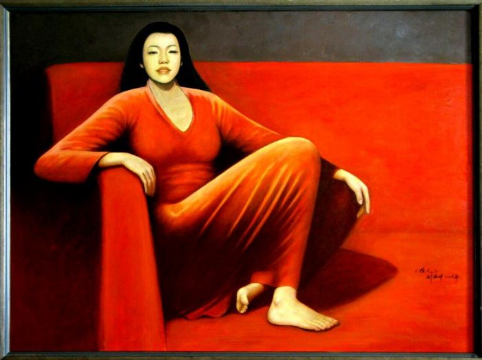 Liu Haiming's Contemporary Oil Painting - Beauty