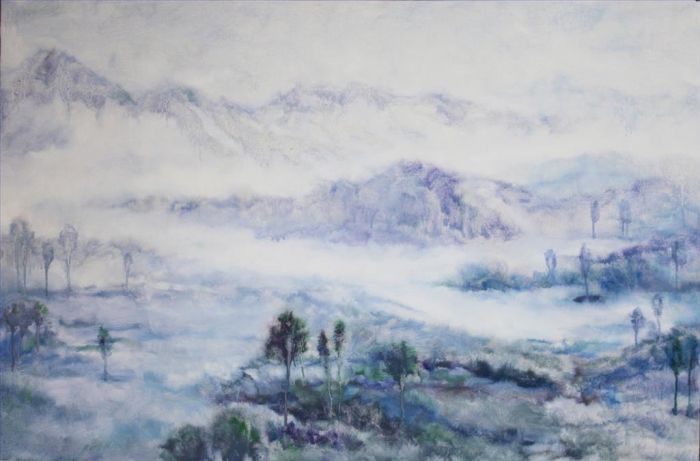 Liu Lei's Contemporary Oil Painting - Empty Mountain Realm 3